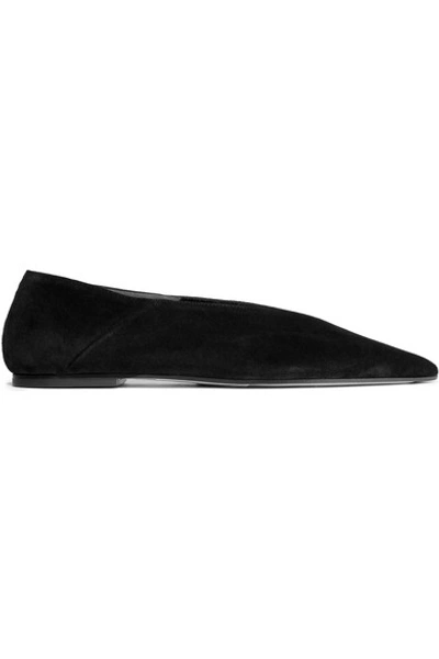 Shop Aeyde Moa Suede Point-toe Flats