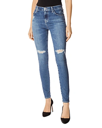 Shop J Brand Maria High-rise Skinny Jeans In Motion