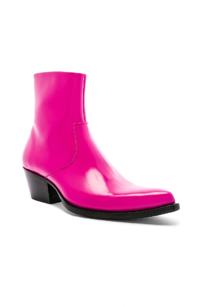 Shop Calvin Klein 205w39nyc Tex Original Spazzolato In Pink In Magenta