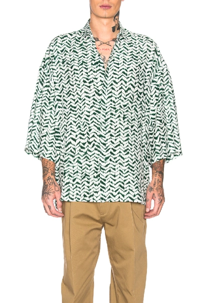 Shop Haider Ackermann Short Sleeve Shirt In Greenfield Green