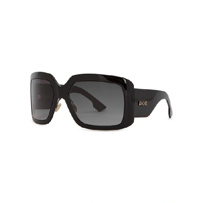 Shop Dior Solight2 Square-frame Sunglasses In Black