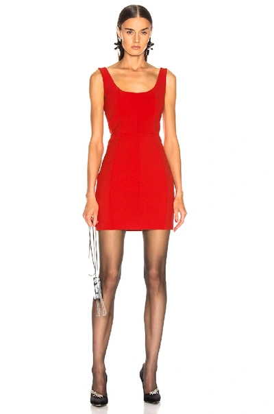 Shop Carmen March Sleeveless Mini Dress In Red