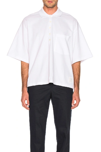 Shop Thom Browne Oversized Pocket Polo