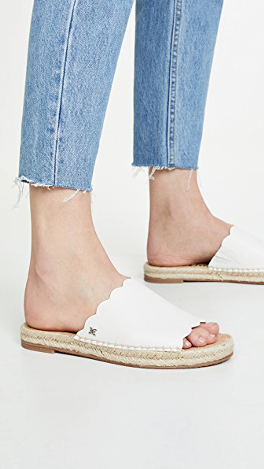 Sam Edelman Women s Andy Espadrille Slide Sandals In Bright White ModeSens