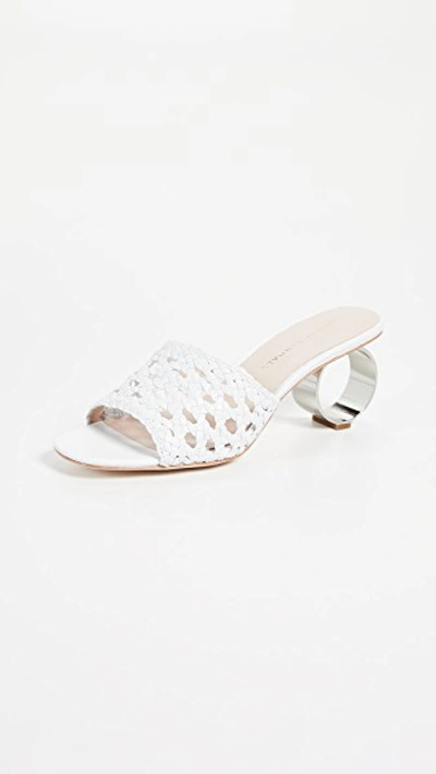 Shop Loeffler Randall Brette Woven Sandals In Optic White