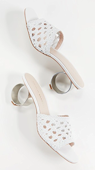 Shop Loeffler Randall Brette Woven Sandals In Optic White