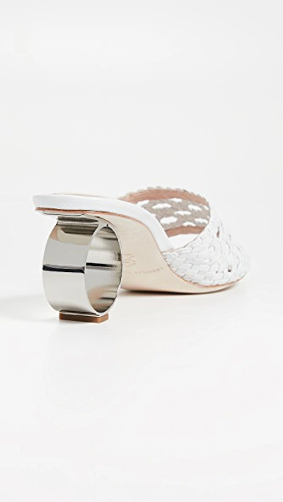 Shop Loeffler Randall Brette Woven Sandals In Optic White