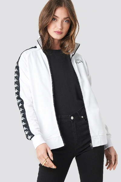 Shop Kappa Anniston Track Jacket White In White/black