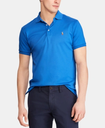 Shop Polo Ralph Lauren Men's Classic Fit Soft Touch Polo In New Iris Blue