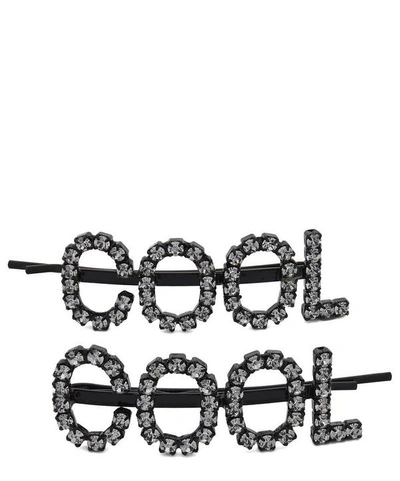Shop Ashley Williams Cool Crystal Hair Pins In Silver
