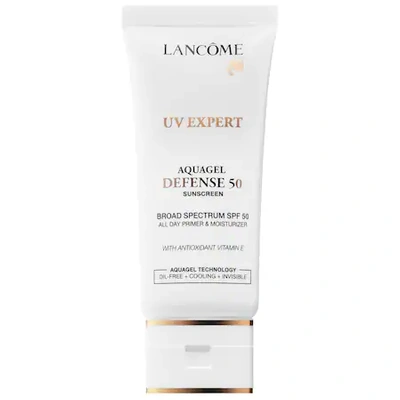 Shop Lancôme Uv Expert Defense Spf 50+ Primer & Moisturizer 1 oz/ 30 ml