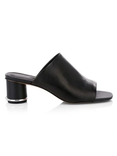 Shop Rebecca Minkoff Aceline Leather Mules In Black