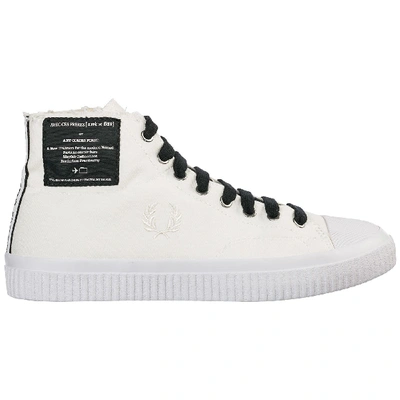 Shop Fred Perry Hughes High-top Sneakers In Snow White