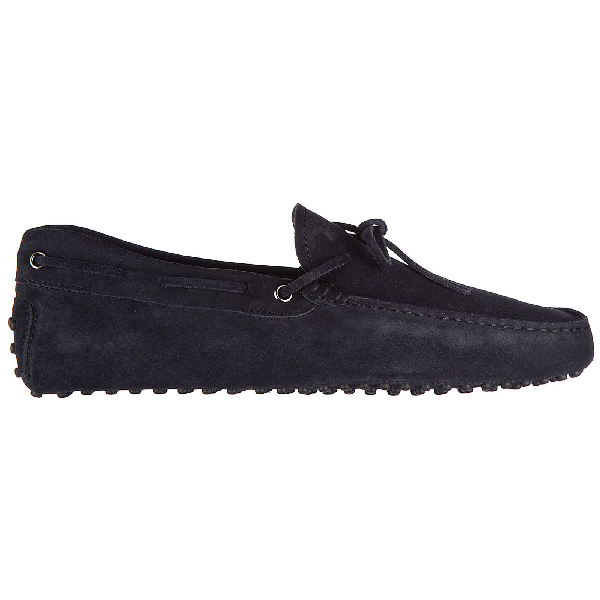 Tod's Suede Loafers Moccasins Laccetto Gommino In Notte | ModeSens