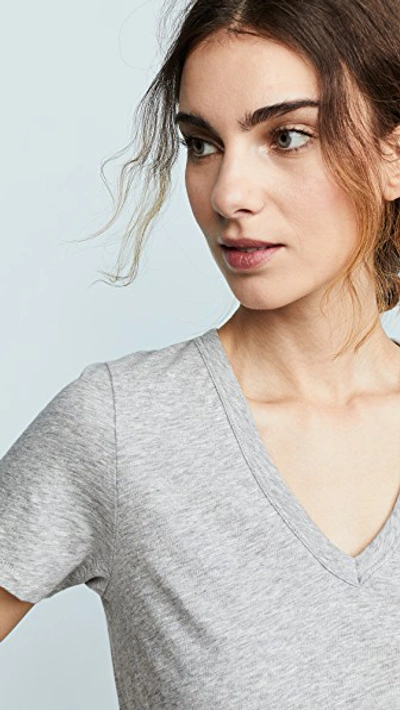 Shop Rag & Bone The Vee Tee In Heather Grey