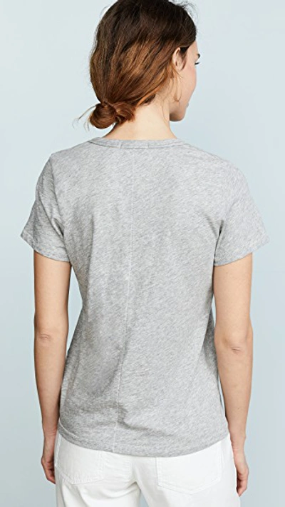 Shop Rag & Bone The Vee Tee In Heather Grey