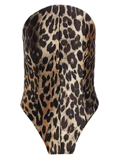 Shop Tre By Natalie Ratabesi Clio Leopard Corset