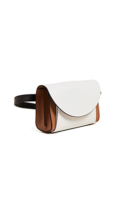 Shop Marni Marsupio Belt Bag In Limestone/pompeii/black