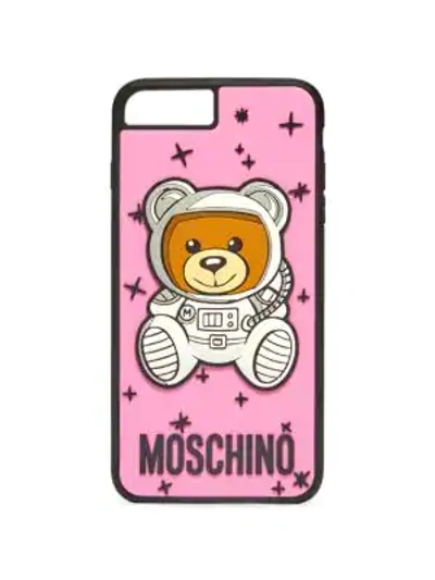 Shop Moschino Astro Bear Iphone 8 Plus Case In Pink Multi