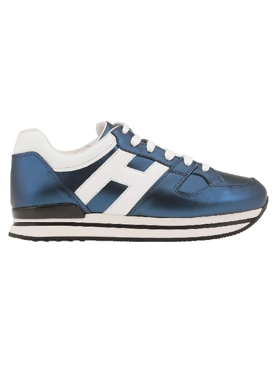 Shop Hogan H222 Sneaker In U800(blu Chiaro)+b001(bianco)