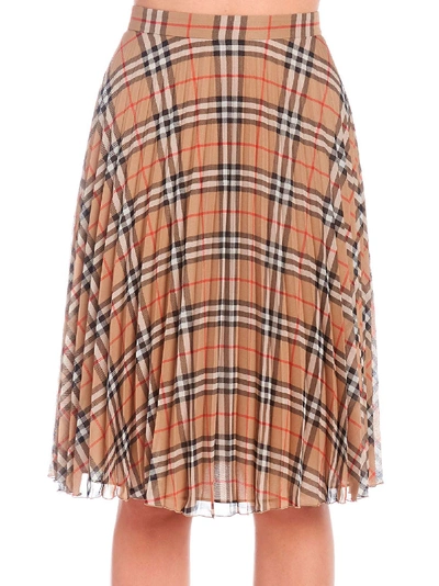 Shop Burberry 'nevern' Skirt In Multicolor