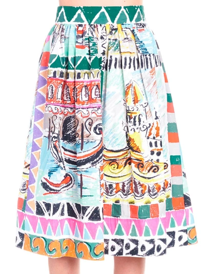 Shop Prada Venezia Skirt In Multicolor