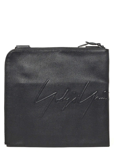 Shop Yohji Yamamoto Messanger Bag In Black