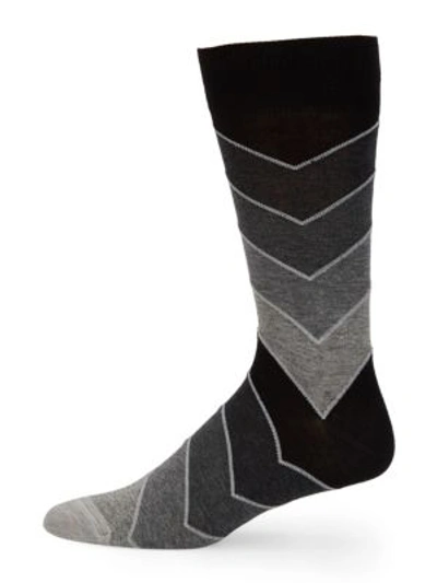 Shop Saks Fifth Avenue Collection Repeated Arrow Socks In Grey