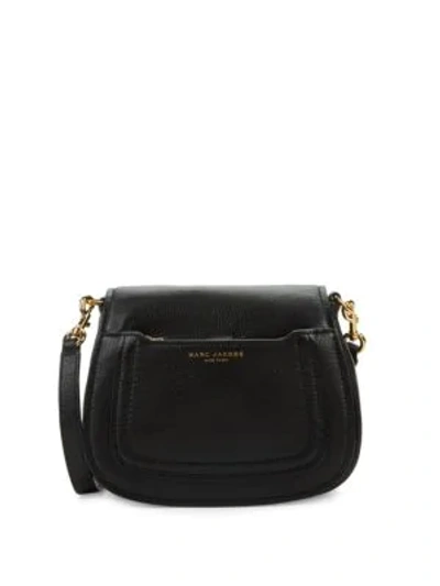 Shop Marc Jacobs Women's Mini Empire City Leather Messenger Bag In Black
