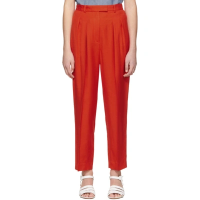 Shop Apc A.p.c. Red Cheryl Trousers In Gaa Rouge