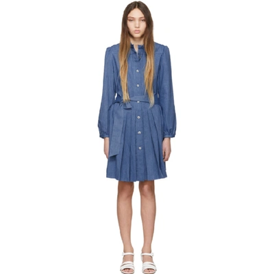 Shop Apc Indigo Alba Dress