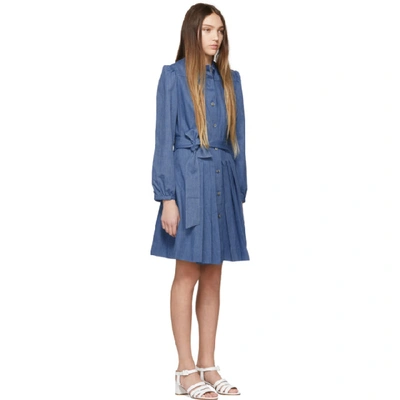 Shop Apc Indigo Alba Dress