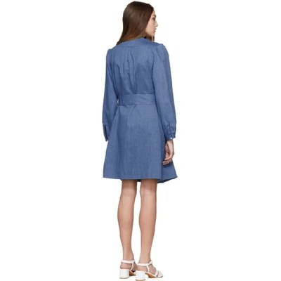 Shop Apc Indigo Alba Dress