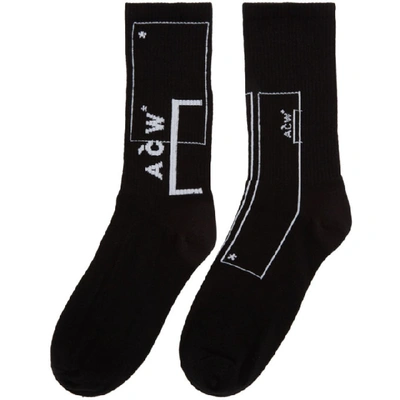 Shop A-cold-wall* Black Classic Logo Socks In Sc1 1 Black
