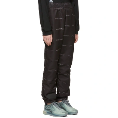 Shop A-cold-wall* Black All-over Lounge Pants In Sc1 1 Black