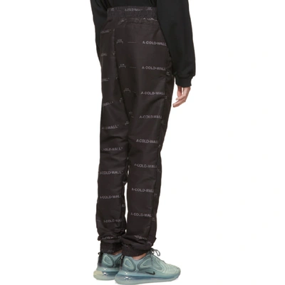 Shop A-cold-wall* Black All-over Lounge Pants In Sc1 1 Black