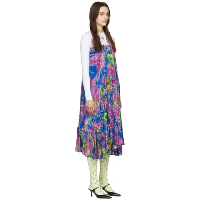 Shop Marine Serre Multicolor Hairdresser Dress In Scratch Flo