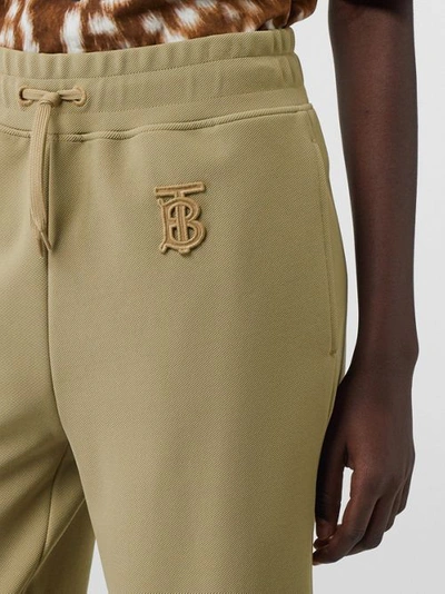 Shop Burberry Monogram Motif Technical Trackpants In Camel