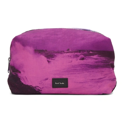 Shop Paul Smith Purple Photo Washbag In Pr Print