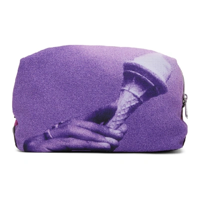 PAUL SMITH 紫色相片印花洗漱包