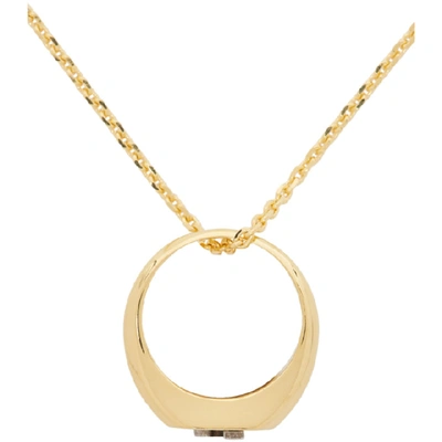 Shop Jacquemus Gold La Chaine Chevaliere Necklace
