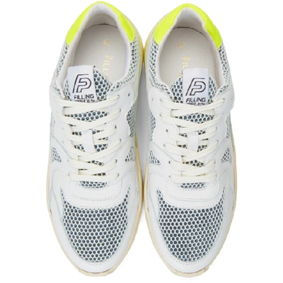 Shop Filling Pieces White And Yellow Plasma Orbit 2.0 Low Sneakers