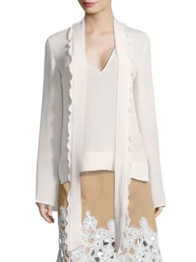 Shop Derek Lam Silk Scarf Tie Blouse In White