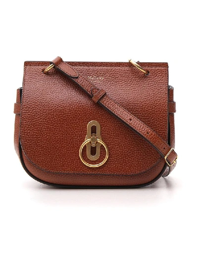 Shop Mulberry Burberry Amberley Shoulder Bag In Brown
