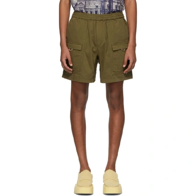 Shop Acne Studios Green Rosso Shorts