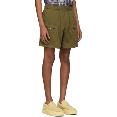 Shop Acne Studios Green Rosso Shorts