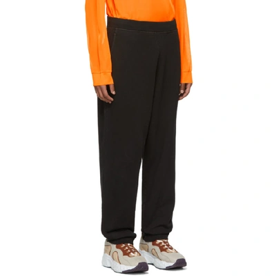 Shop Acne Studios Black Logo Lounge Pants