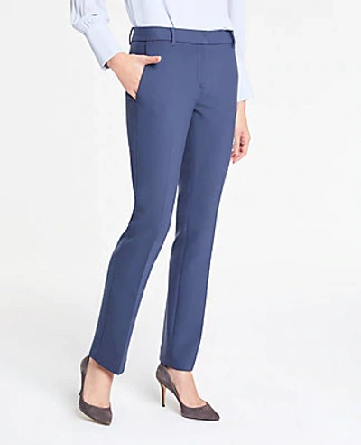 Shop Ann Taylor The Petite Straight Leg Pant - Curvy Fit In Midnight Sapphire