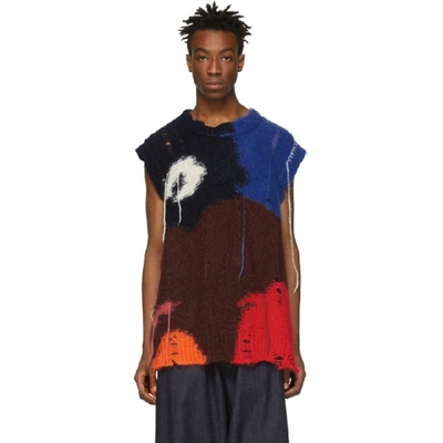 Shop Alexander Mcqueen Multicolor Mohair Intarsia Sweater In 6179 Brdred