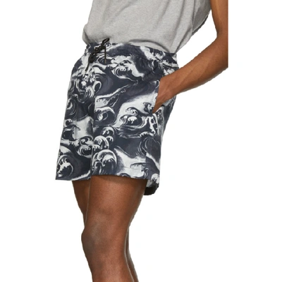 Shop Mcq By Alexander Mcqueen Mcq Alexander Mcqueen Navy And White Holiday Shorts In 1000 Drk Bk